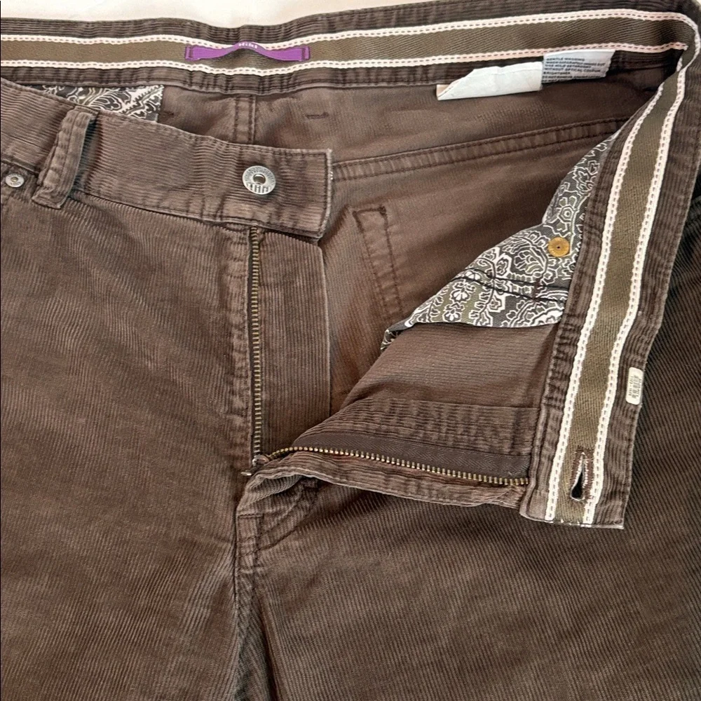 Hiltl trouser olive green men’s corduroy 5-pocket pants 36x34 98% cotton